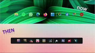 customized rainmeter dock in windows11