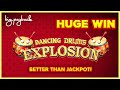 MACHINE ON FIRE! Dancing Drums Explosion Slot - HUGE WIN RETRIGGER!