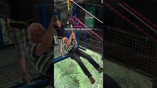 100-Year-Old Man Goes Bungee Jumping😳