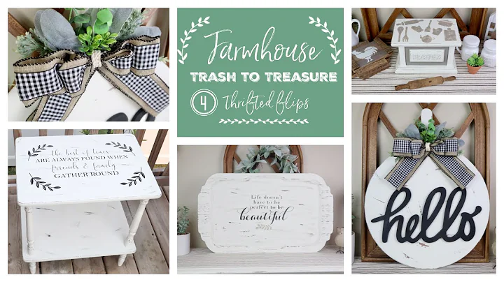 *HIGH END* Farmhouse Trash to Treasure | 4 Thrift Store Makeovers | Thrifted DIY's