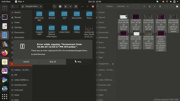 Error while copying | There was an error copying the file | Invalid filename | Linux to External HDD