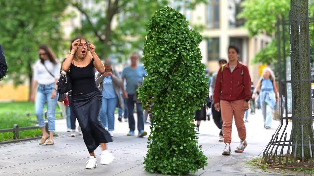 Intensive Bushman Prank Reactions on the Streets of Germany You Must Laugh Hard