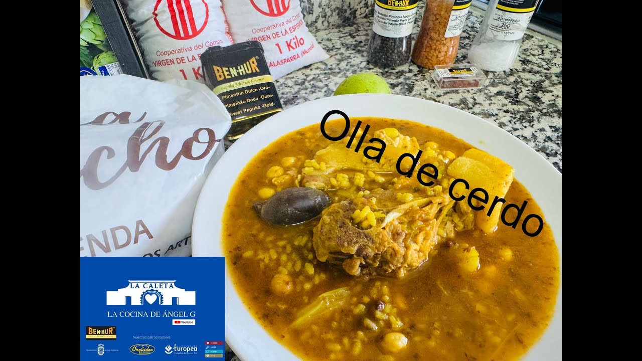 Olla de cerdo murciana de garbanzos y morcilla
