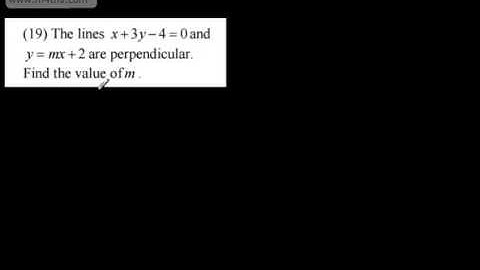 Core 1 - Coordinate Geometry 5 - Parallel and perpendicular lines (AS and A2 Level Mathematics)