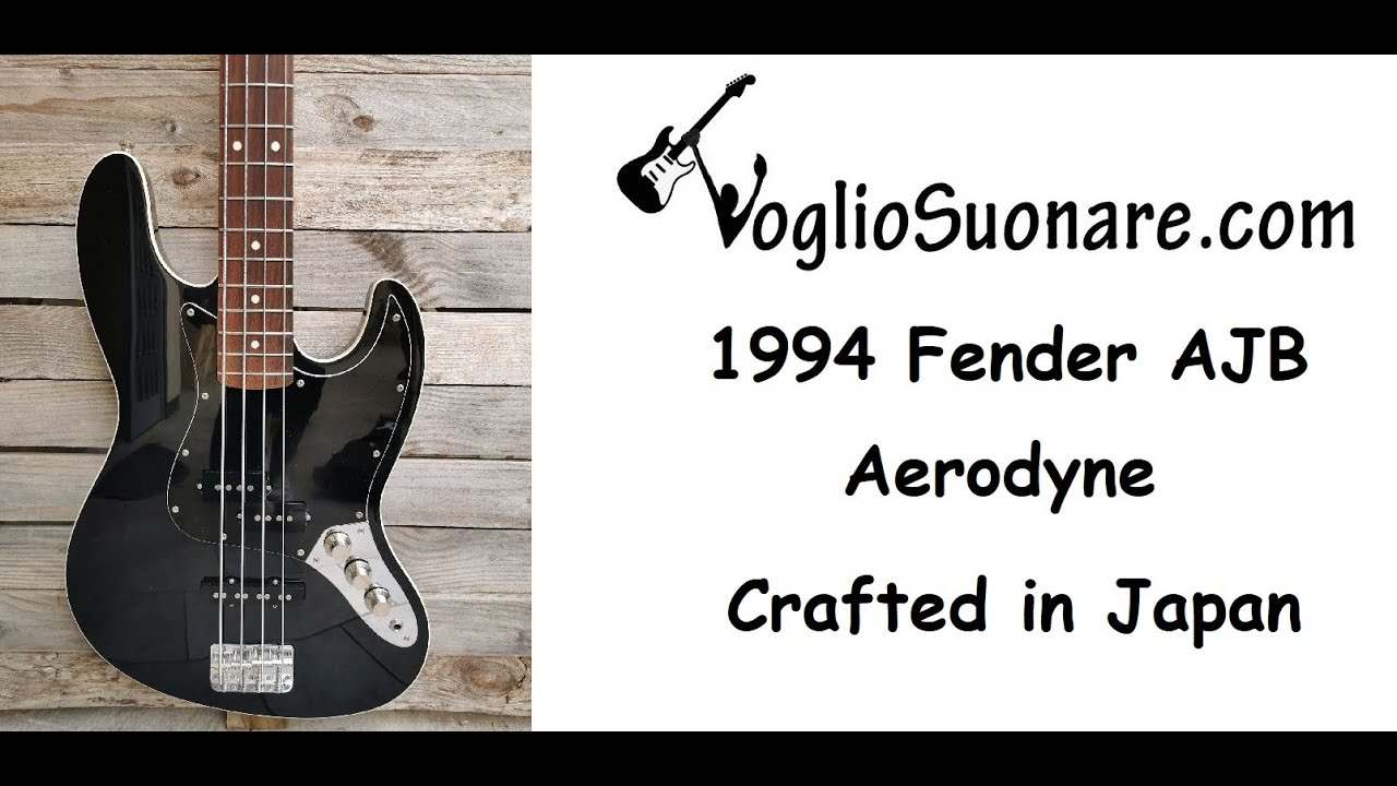 Watch 1994 Fender Jazz Bass Japan Aerodyne AJB Black on YouTube Watch 1994 Fender Jazz Bass Japan Aerodyne AJB Black on YouTube
