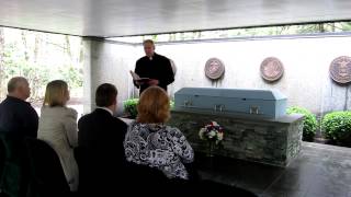 Funeral Service for my father, Andrew Schmitt, at Calverton Cemetery, Long Island NY