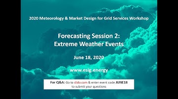 2020 Meteorology & Market Design Workshop: Forecasting Session 2