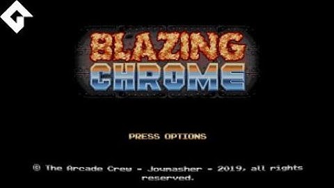 Blazing Chrome - Title animation - with scanlines enabled.