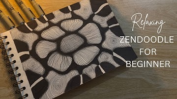 Relaxing Zendoodle Idea for Beginners 