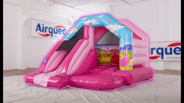 Airquee Online 15x12 A Frame Front Slide Combi Princess Bouncy Castle E0006PR