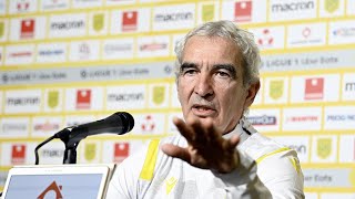 La première conférence de presse de Raymond Domenech au FC Nantes