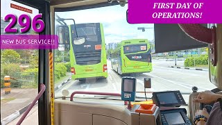 [NEW BUS SERVICE FIRST DAY!] SBS Transit Tampines Feeder Bus Service 296 Scania K230UB Euro IV