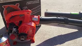 home Depot gas blower versus the electric blower
