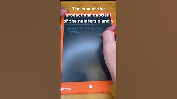 The sum of the product and quotient of the numbers x and y