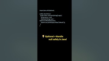 What is Optional in Java? | Java Shorts 🚀 #DrillCoding #shorts