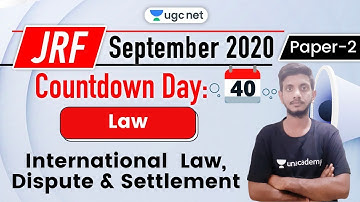 06:00 PM - UGC NET Paper 2 Crash Course | Law by Vijendra Dudi | Dispute & Settlement