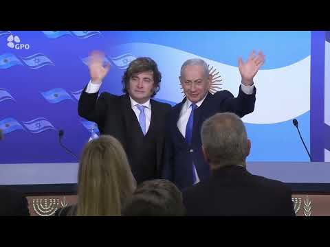 Israeli PM Netanyahu, Argentinian President Milei, US Amb. to Israel Huckabee on Isaac Accords