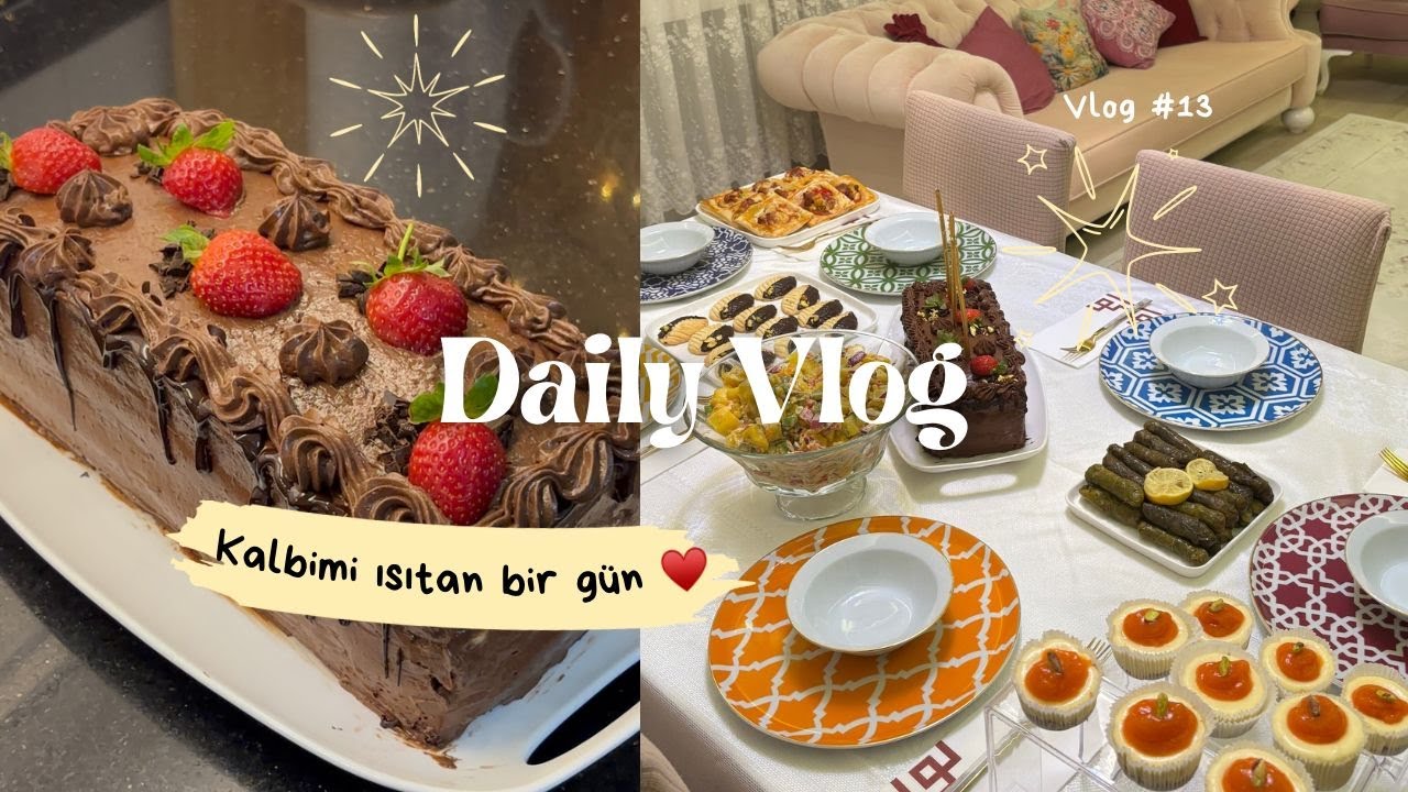 Eşime Evde Doğum Günü Hazırlığı 🎂 | 5 Tarifli Sofra - Ailece Kahvaltı ☕️ ve Alışveriş 🛍️