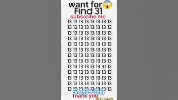 Find the Hidden 31 🤯 | Only 1% Can Spot. It!”#shorts#puzzle#gk#viral #shortfeed