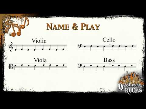 2.7 Name and Play - Open and 1st for Violin, Viola, Cello, & Bass