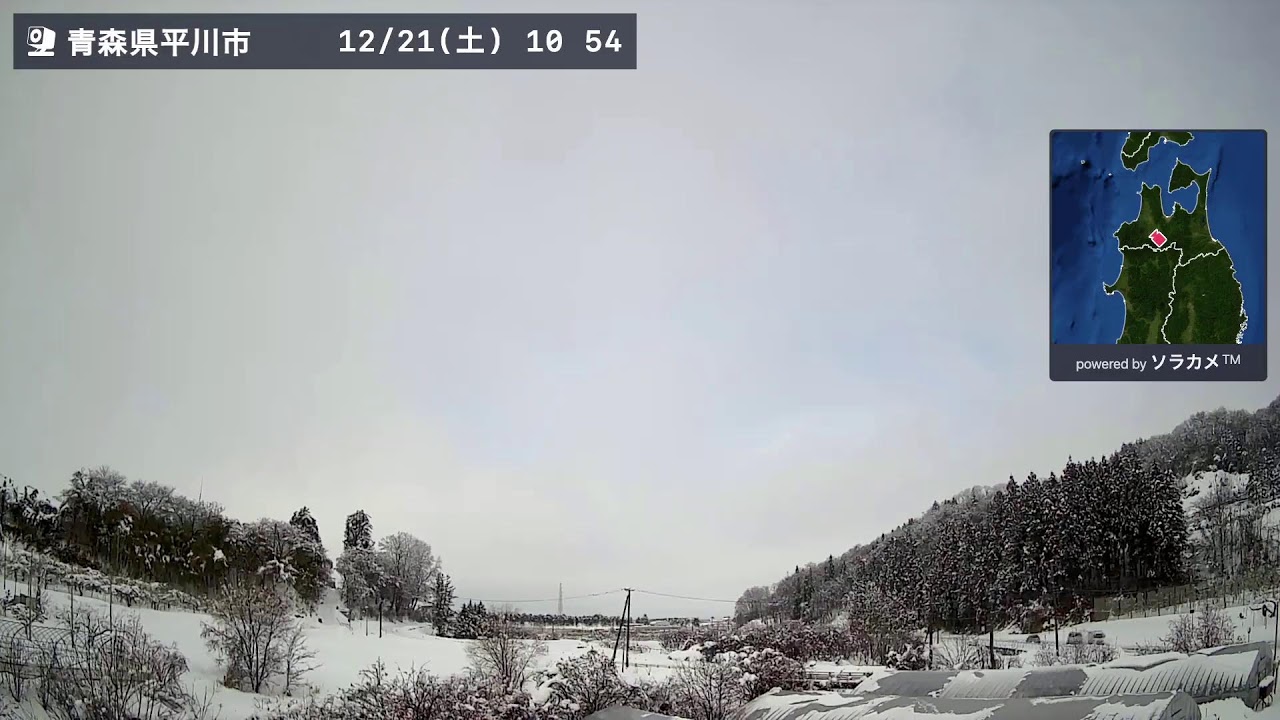 【ライブ】降雪・積雪の様子 青森県平川市