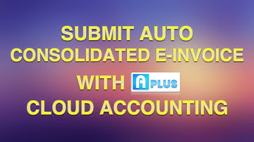 Aplus Software - E-Invoice - Auto Consolidated E-Invoice