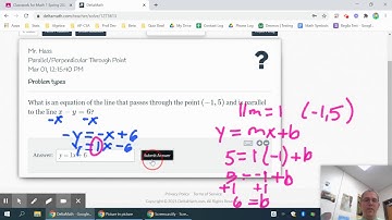 DeltaMath: Write Parallel/Perpendicular
