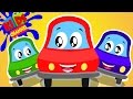 Little Red Car | Mixing Colors | Rhymes Fo  Kids