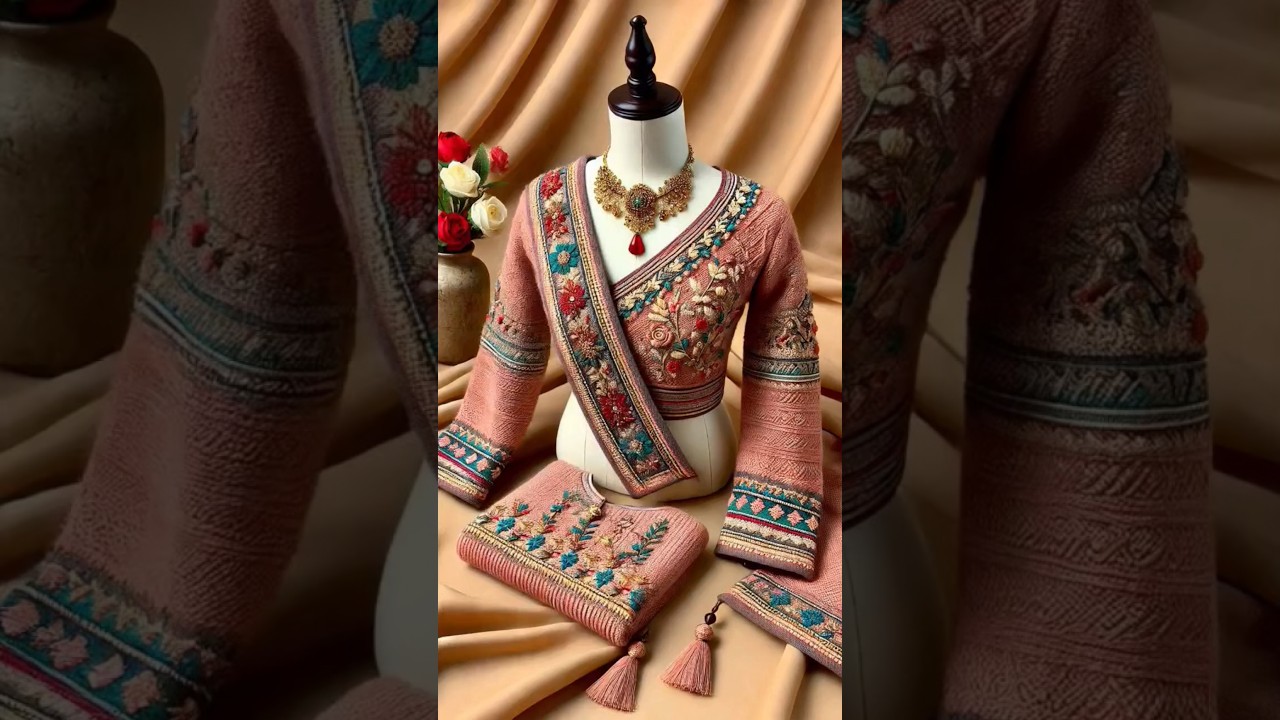 2025 latest woolen blouse