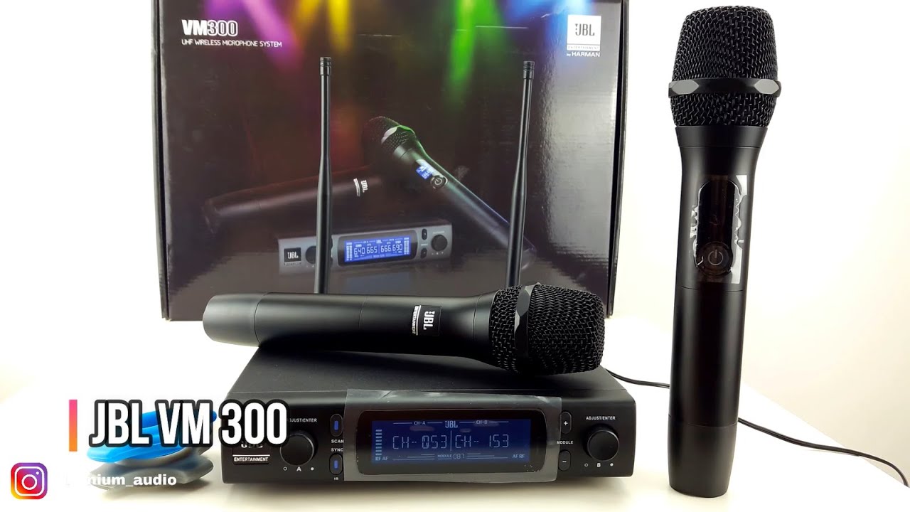 JBL VM-300 Professional Dual Wireless Microphone Karaoke System for KT –