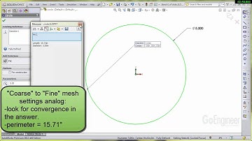 SOLIDWORKS Simulation – Coarse and Fine Mesh Analog