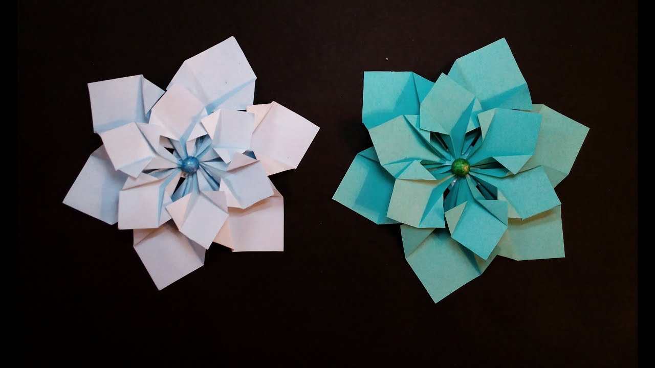 DIY Folded Paper Flowers YouTube