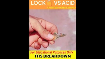 Lock 🔒 Vs Acid !! Unlock The Lock Without Key 🔑🔑 #shorts