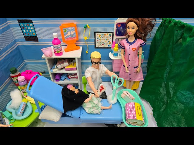 ஆயிஷா கால்ல கட்டு போட்ட டாக்டர்/Barbie girl going to hospital/Barbie show videos tamil