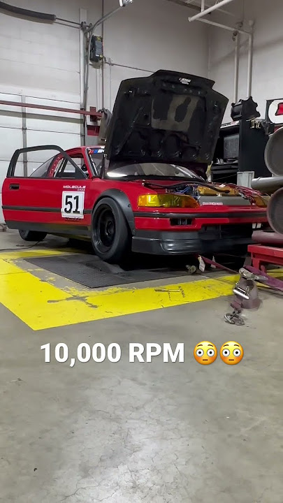 B20 VTEC Honda CRX goes to 10,000 RPM on dyno pull!
