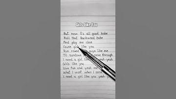 Thumbnail of Maroon 5 ~ Girls Like You (Lyrics)#shorts