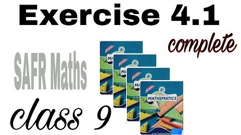 Exercise 4.1 class 9, Sindh board || 9th Maths