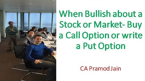 When Bullish about a Stock or Market - Buy a Call Option or write a Put Option I CA Pramod Jain