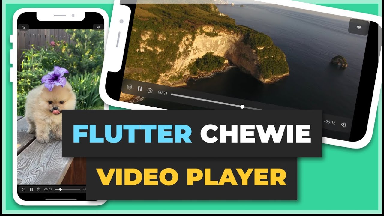 Flutter Video Player With Controls, Video Player Fullscreen, Flutter Chewie  Video Player