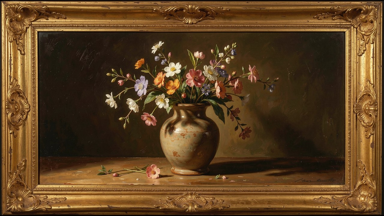 Spring Flowers in vase: Floral  frame tv art 4k with music | tv screensaver | Live tv wallpaper