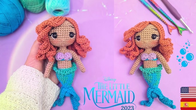 Disney Princess Crochet kit Ariel Doll complete tutorial 