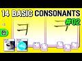      14  14 basic consonants of korean alphabet hangeulinc how to type korean