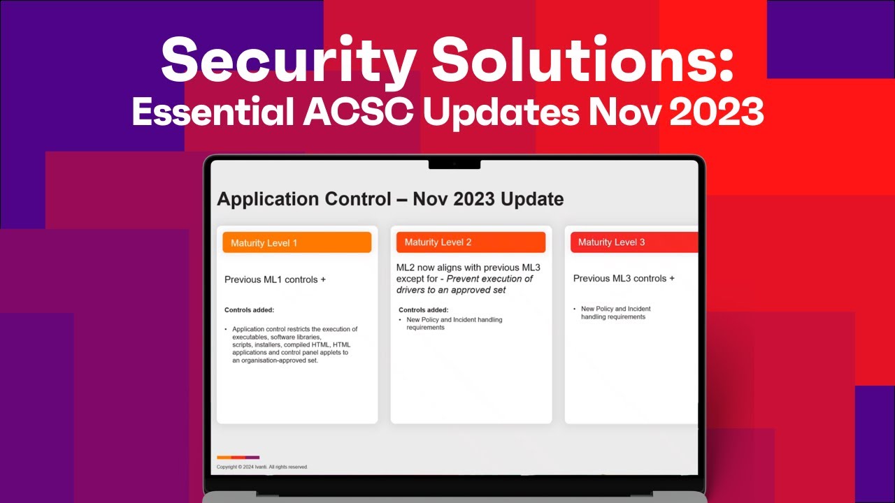 Security Solutions: Essential ACSC Updates Nov 2023 - YouTube