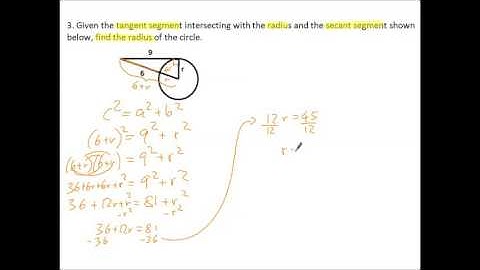 Special Segments in Circles Part 1
