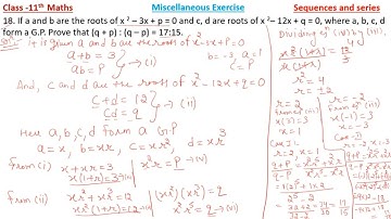 Miscellaneous exercise solutions ( Q- 16 to 20) chapter 9 sequences and series class 11 maths