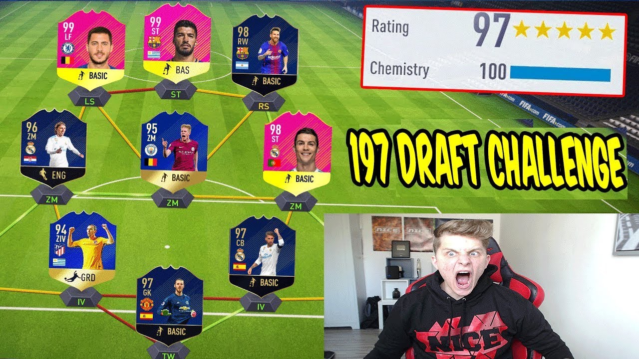 Diese krasse 197 RATED Fut Draft Challenge ist 1000% UNMÖGLICH!- Fifa 18 Ultimate Team