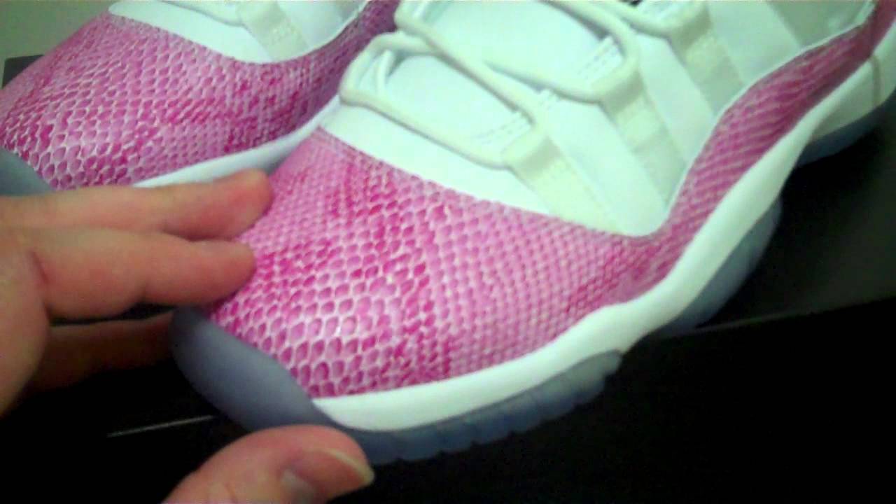 pink snakeskins 11s