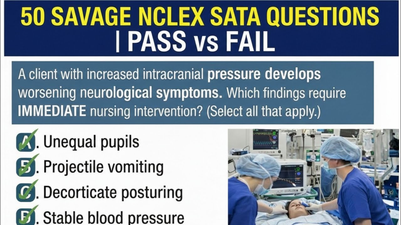 50 NCLEX SATA Questions That Separate PASS vs FAIL 