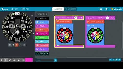 Adafruit Circuit Playground Express - Blocks / Javascript editor