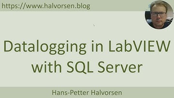 Datalogging in LabVIEW with SQL Server